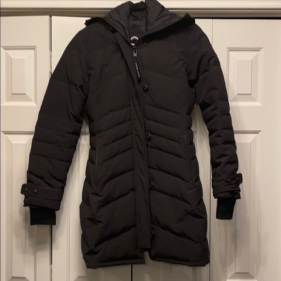 lorette hooded down parka with genuine coyote fur trim